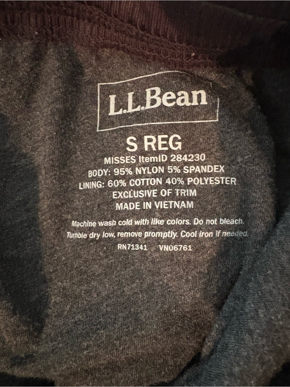 L.L.Bean Fleece Lined Hiking Trail Pants black - Picture 5 of 5